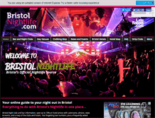 Tablet Screenshot of bristolnightlife.com